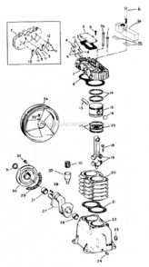 Page B Diagram and Parts List for VT6005  Campbell Hausfeld Compressor